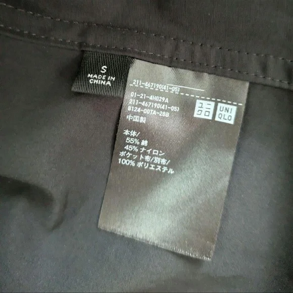 Uniqlo C Stand Collar trench cotton nylon black size XS rain minimal the row - Picture 14 of 17